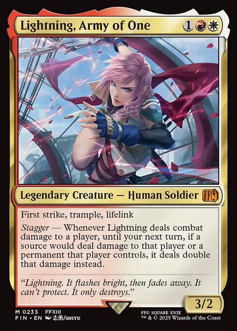 Lightning, Army of One - Final Fantasy Magic card