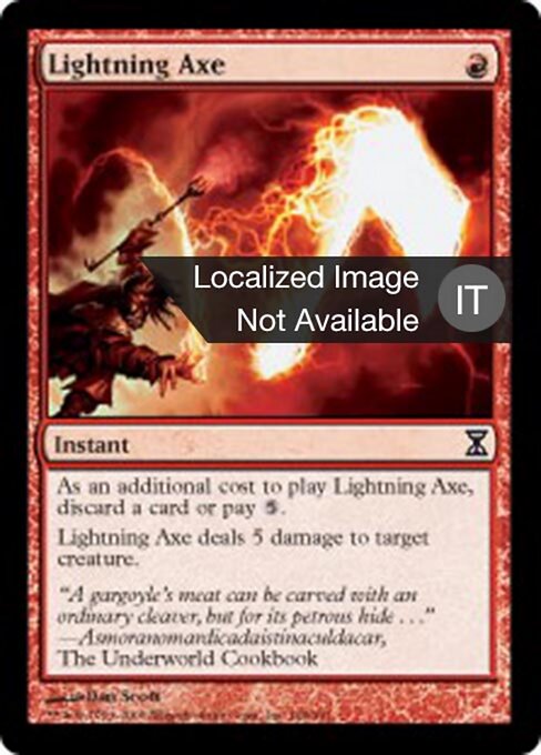 Lightning Axe - Shadows over Innistrad Remastered (#166) - Illustrated by Jason A. Engle - Magic: The Gathering Card
