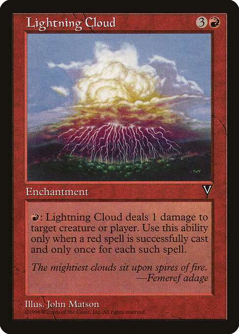 Lightning Cloud - Visions Magic card