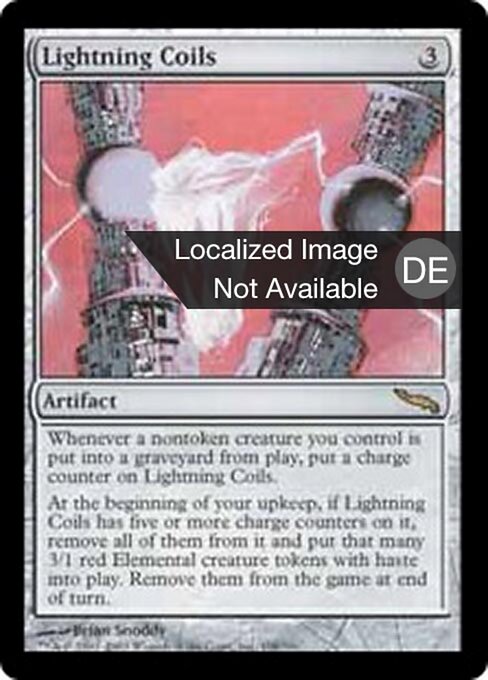 Espirais de Raios (Lightning Coils) - Mirrodin (#198) - Illustrated by Brian Snõddy - Magic: The Gathering Card