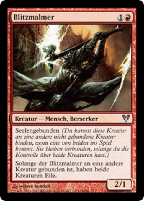 Blitzmalmer (Lightning Mauler) - Avacyn Restored (#144) - Illustrated by Dave Kendall - Magic: The Gathering Card