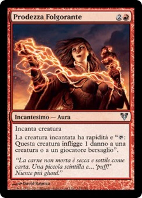 閃電美技 (Lightning Prowess) - Avacyn Restored (#145) - Illustrated by David Rapoza - Magic: The Gathering Card