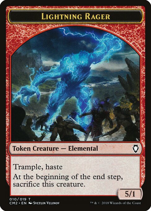 Lightning Rager - Murders at Karlov Manor Commander Tokens (#13) - Illustrated by Svetlin Velinov - Magic: The Gathering Card