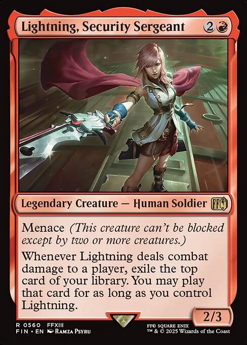 Lightning, Security Sergeant - Final Fantasy Magic card