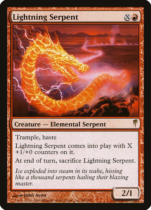 Lightning Serpent - Coldsnap Magic card