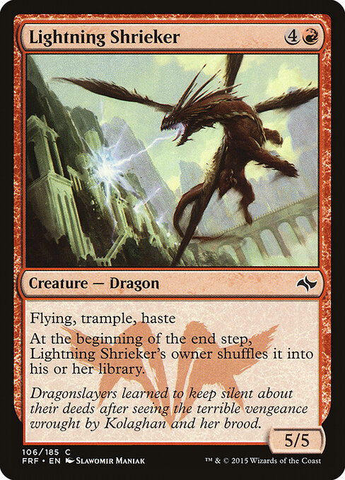 Gritarrayos (Lightning Shrieker) - Fate Reforged (#106) - Illustrated by Slawomir Maniak - Magic: The Gathering Card