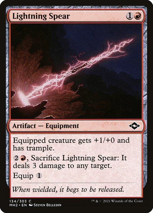 Lightning Spear - Modern Horizons 2 (#134) - Illustrated by Steven Belledin - Magic: The Gathering Card