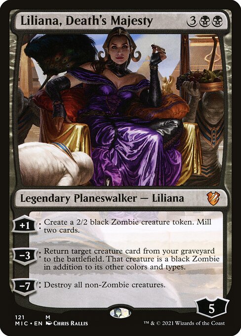 Liliana, Death's Majesty - Midnight Hunt Commander Magic card