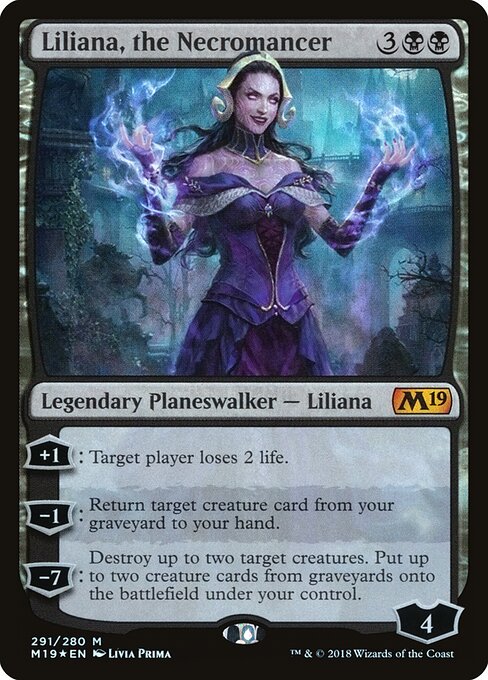 Liliana, the Necromancer - Core Set 2019 Magic card