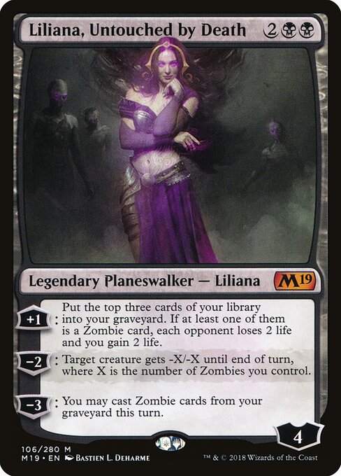 Liliana, Untouched by Death - Core Set 2019 Magic card