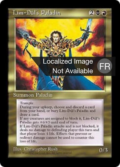 Paladín de Lim-Dûl (Lim-Dûl's Paladin) - Alliances (#108) - Illustrated by Christopher Rush - Magic: The Gathering Card