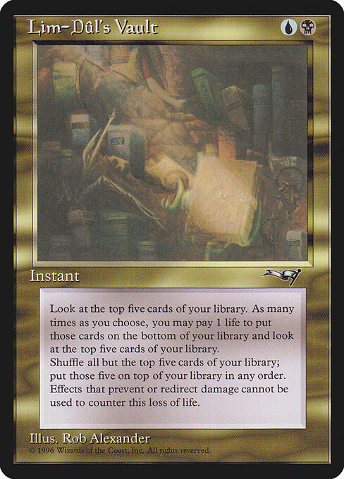 Bóveda de Lim-Dûl (Lim-Dûl's Vault) - Alliances (#107) - Illustrated by Rob Alexander - Magic: The Gathering Card