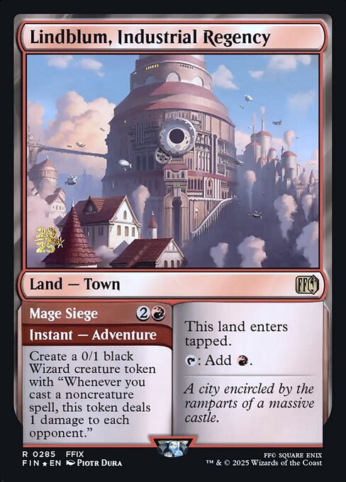 Lindblum, Industrial Regency // Mage Siege - Final Fantasy Promos (#285s) - Illustrated by Piotr Dura - Magic: The Gathering Card