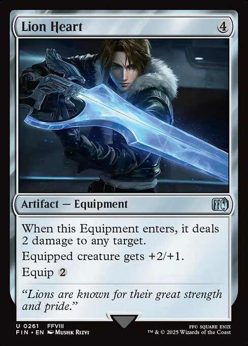 Lion Heart - Final Fantasy (#261) - Illustrated by Mushk Rizvi - Magic: The Gathering Card