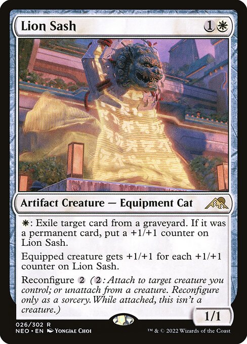 Lion Sash - Kamigawa: Neon Dynasty (#26) - Illustrated by Yongjae Choi - Magic: The Gathering Card