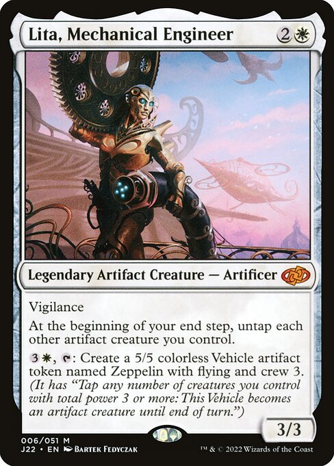 Lita, Mechanical Engineer - Jumpstart 2022 (#6) - Illustrated by Bartek Fedyczak - Magic: The Gathering Card