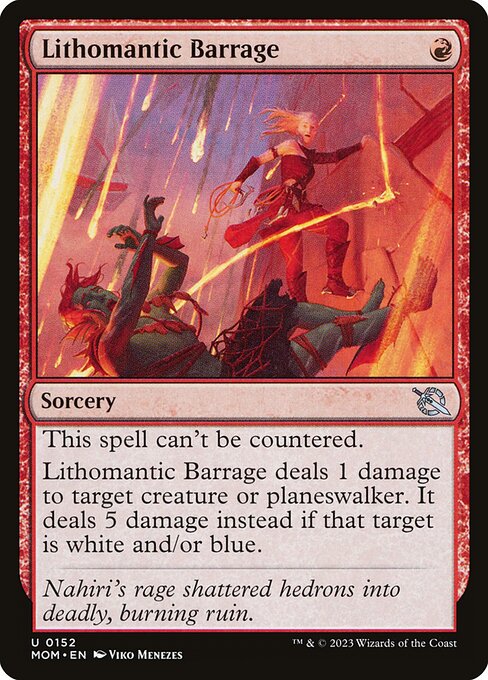 Lithomantic Barrage - March of the Machine Magic card