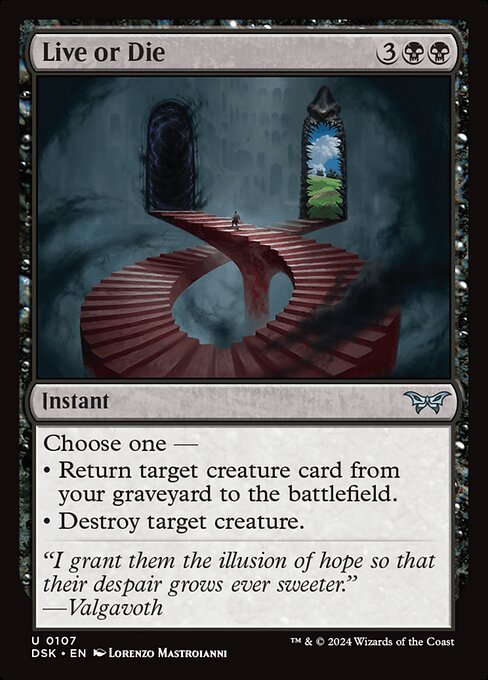 Live or Die - Duskmourn: House of Horror Magic card