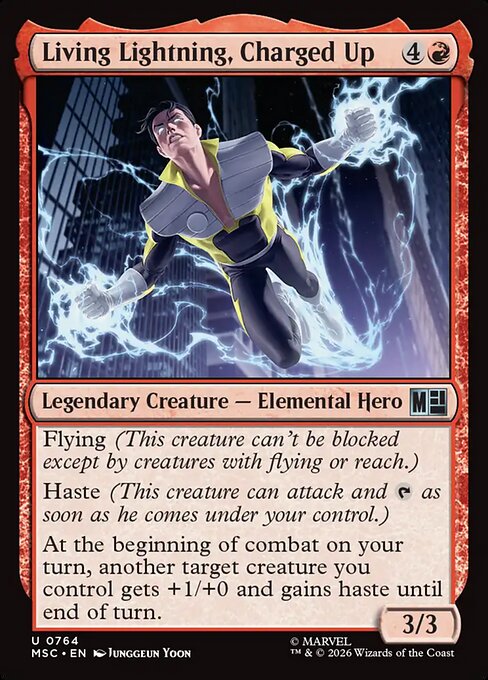 Living Lightning, Charged Up - Marvel Super Heroes Commander Magic card