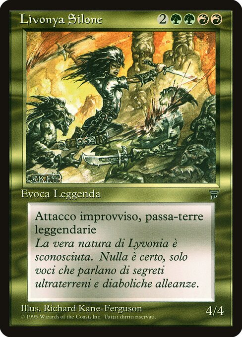 Livonya Silone - Legends (#242) - Illustrated by Richard Kane Ferguson - Magic: The Gathering Card