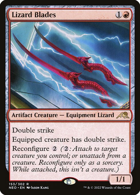 Lizard Blades - Kamigawa: Neon Dynasty (#153) - Illustrated by Jason Kang - Magic: The Gathering Card