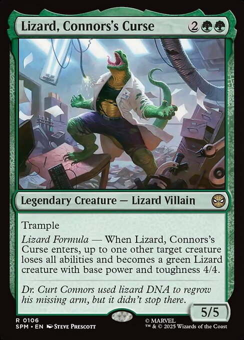 Lizard, Connors's Curse - Marvel's Spider-Man Magic card