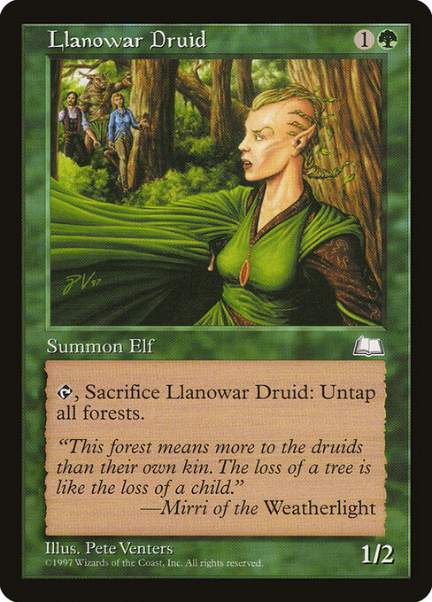 Llanowar Druid - Weatherlight Magic card