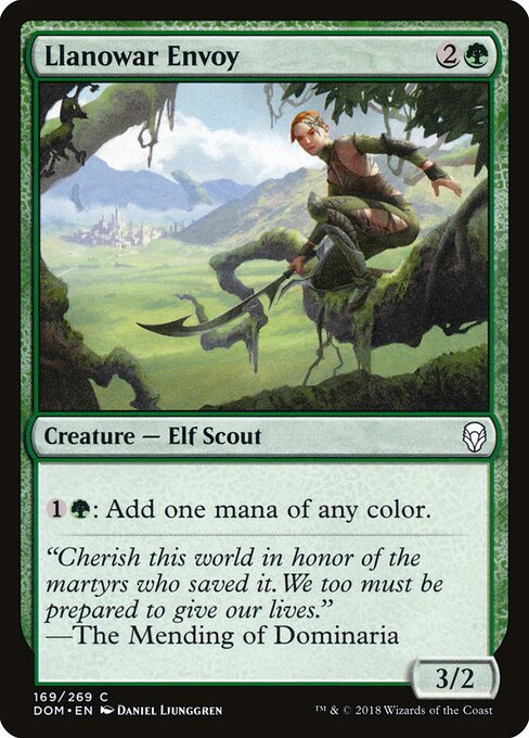 Llanowar Envoy - Dominaria Magic card