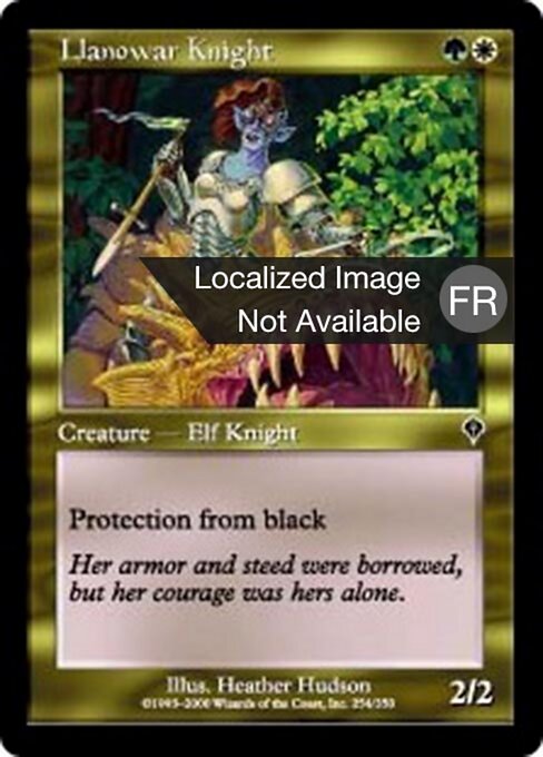 Cavaleiro de Llanowar (Llanowar Knight) - Invasion (#254) - Illustrated by Heather Hudson - Magic: The Gathering Card