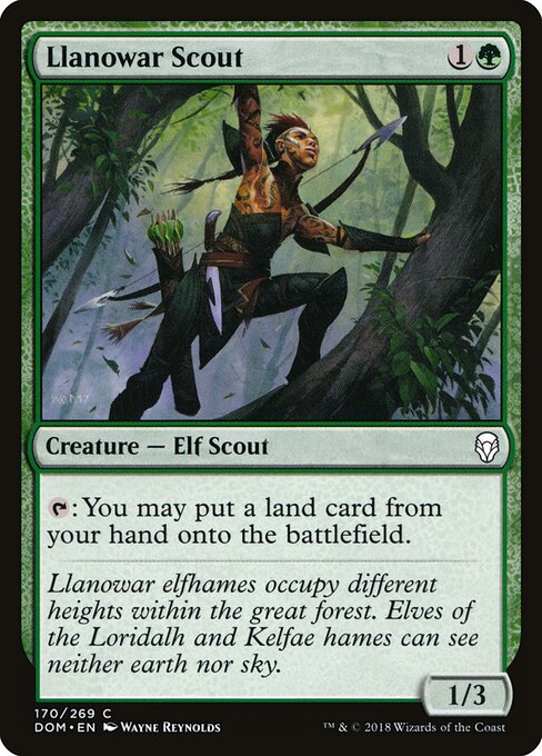 Llanowar Scout - Dominaria Magic card
