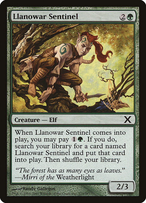 Llanowar Sentinel - Tenth Edition Magic card