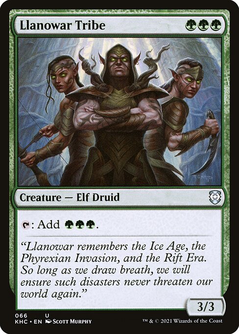 Llanowar Tribe - Kaldheim Commander Magic card