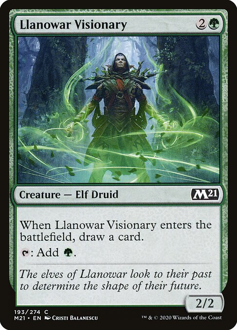 Llanowar Visionary - Core Set 2021 Magic card