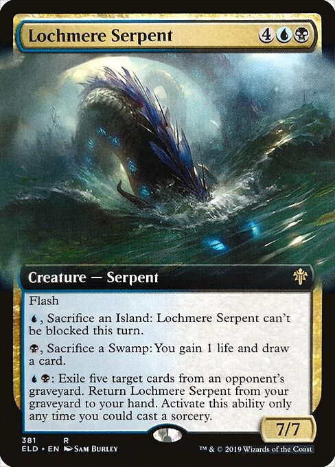 Lochmere Serpent - Throne of Eldraine (#381) - Illustrated by Sam Burley - Magic: The Gathering Card