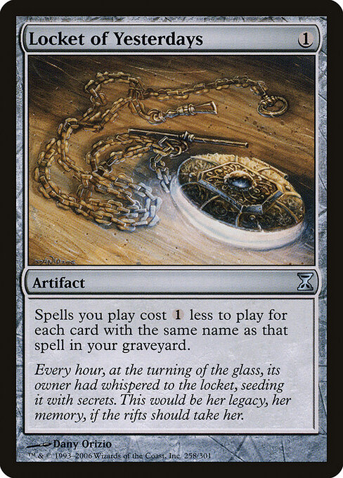 Locket of Yesterdays - Time Spiral (#258) - Illustrated by Dany Orizio - Magic: The Gathering Card