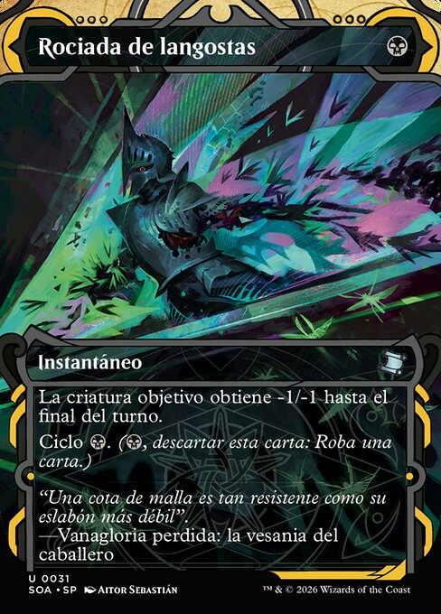 Giclée de sauterelles (Locust Spray) - Secrets of Strixhaven Mystical Archive (#31) - Illustrated by Aitor Sebastián - Magic: The Gathering Card