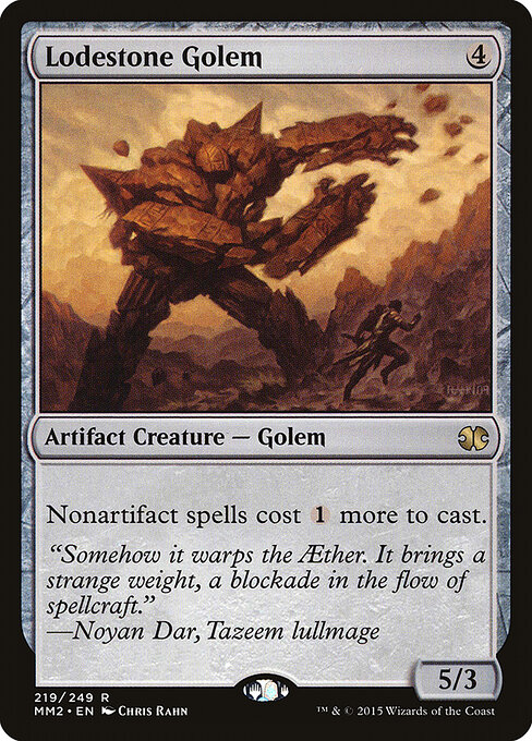 Lodestone Golem - Modern Masters 2015 (#219) - Illustrated by Chris Rahn - Magic: The Gathering Card