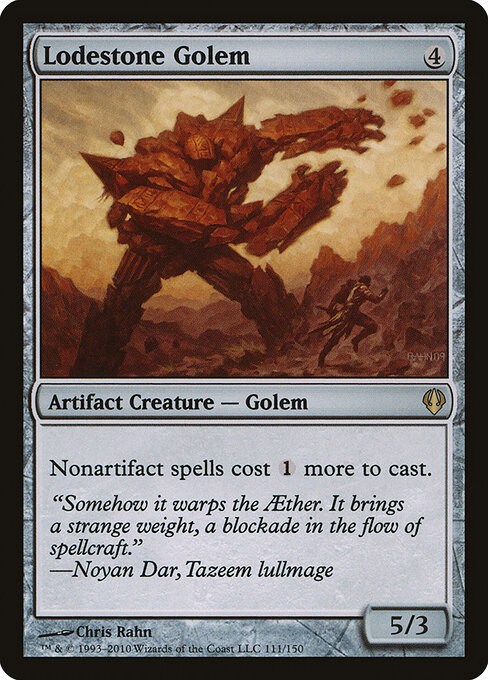磁石魔像 (Lodestone Golem) - Modern Masters 2015 (#219) - Illustrated by Chris Rahn - Magic: The Gathering Card