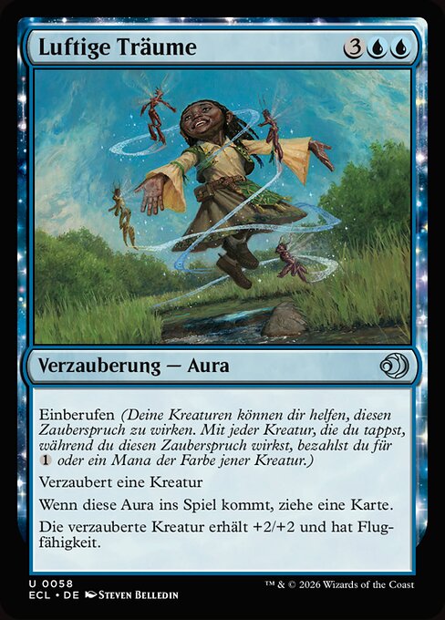 Luftige Träume (Lofty Dreams) - Lorwyn Eclipsed (#58) - Illustrated by Steven Belledin - Magic: The Gathering Card