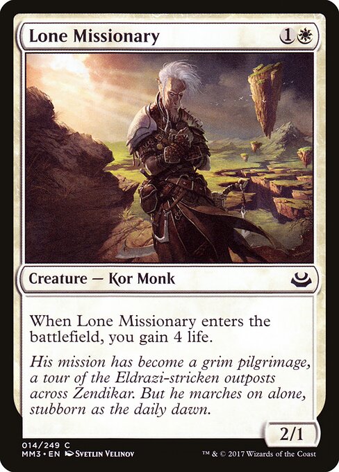 Lone Missionary - Modern Masters 2017 Magic card