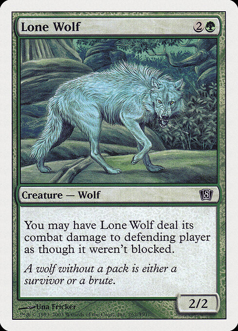 Lone Wolf - Eighth Edition Magic card