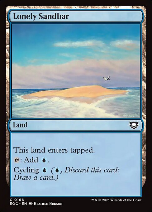 Lonely Sandbar - Edge of Eternities Commander (#166) - Illustrated by Heather Hudson - Magic: The Gathering Card
