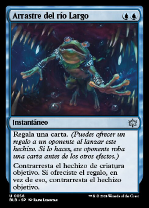 Arrastre del río Largo (Long River's Pull) - Bloomburrow (#58) - Illustrated by Raph Lomotan - Magic: The Gathering Card