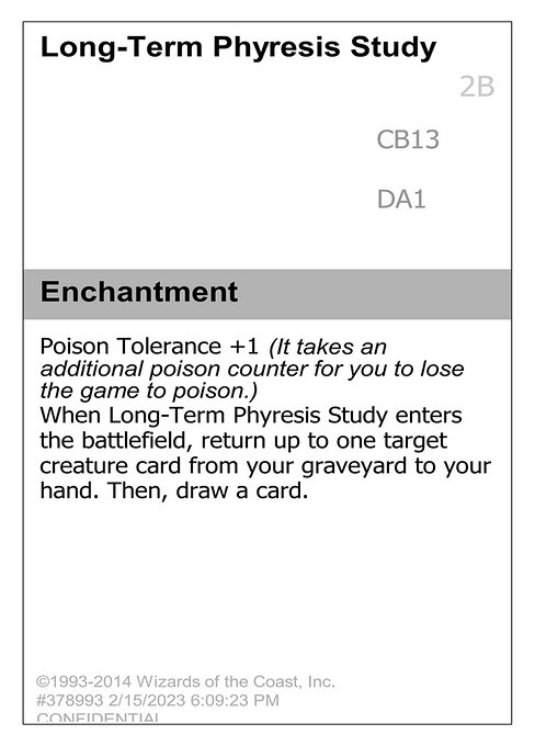 Long-Term Phyresis Study - Unknown Event (#CB13) - Magic: The Gathering Card