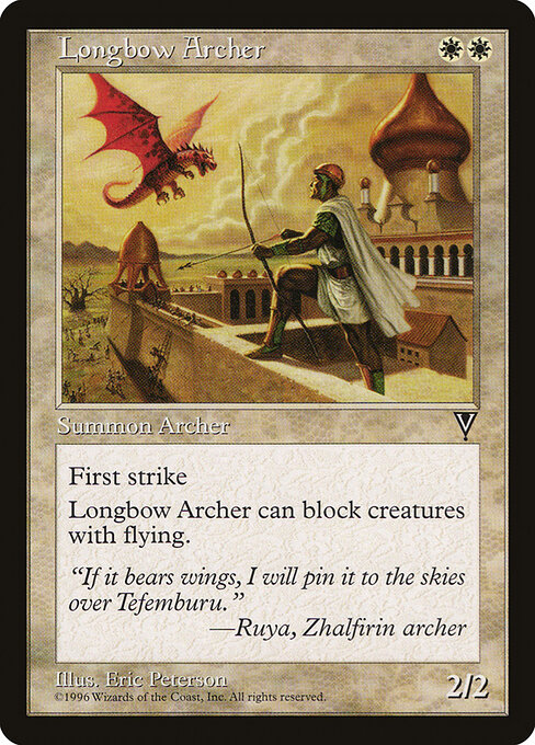 Arciere dall'Arco Lungo (Longbow Archer) - Visions (#12) - Illustrated by Eric Peterson - Magic: The Gathering Card