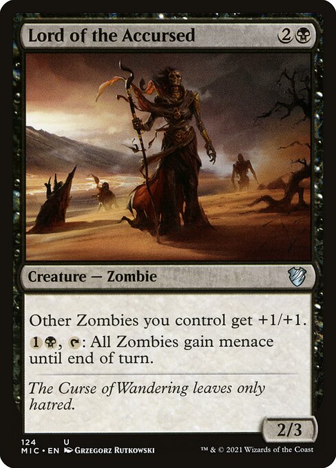 Lord of the Accursed - Midnight Hunt Commander (#124) - Illustrated by Grzegorz Rutkowski - Magic: The Gathering Card
