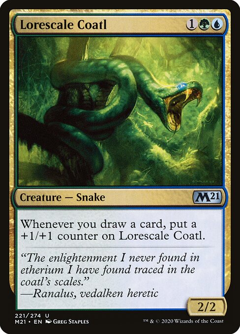 Lorescale Coatl - Core Set 2021 Magic card