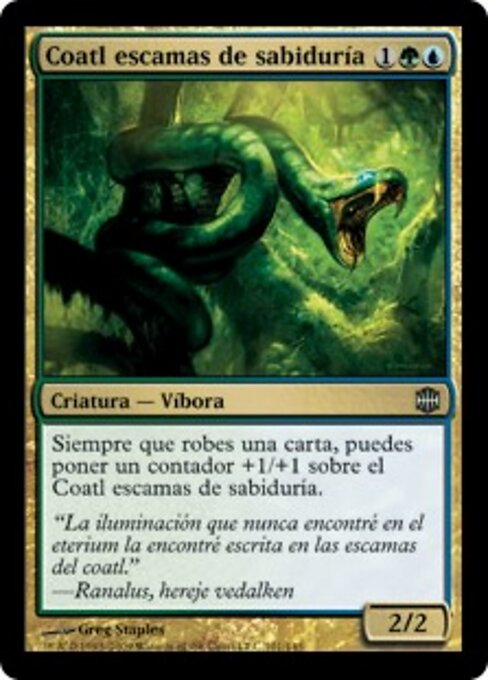 Coatl escamas de sabiduría (Lorescale Coatl) - Alara Reborn (#101) - Illustrated by Greg Staples - Magic: The Gathering Card