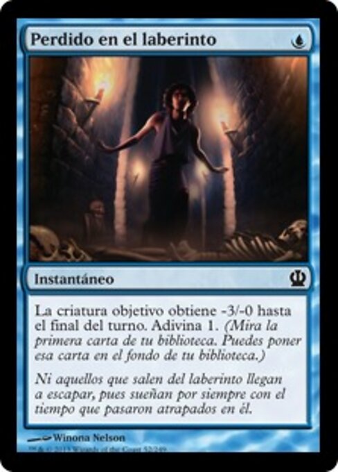 迷宮での迷子 (Lost in a Labyrinth) - Theros (#52) - Illustrated by Winona Nelson - Magic: The Gathering Card