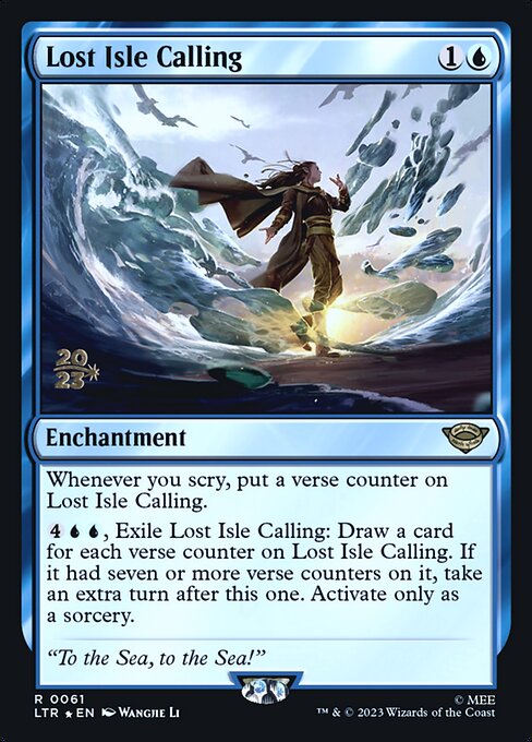 Ruf der Verlorenen Insel (Lost Isle Calling) - The Lord of the Rings: Tales of Middle-earth (#61) - Illustrated by Wangjie Li - Magic: The Gathering Card